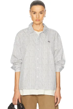 Museum of Peace and Quiet Vacation Button Up in - White,Dark Green. Size L (also in M, S).