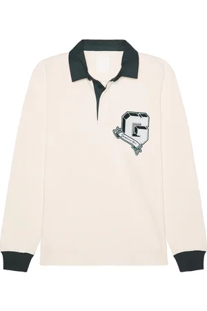 Givenchy Rugby Long Sleeve Polo in - Cream. Size L (also in M, S, XL/1X, XXL/2X).
