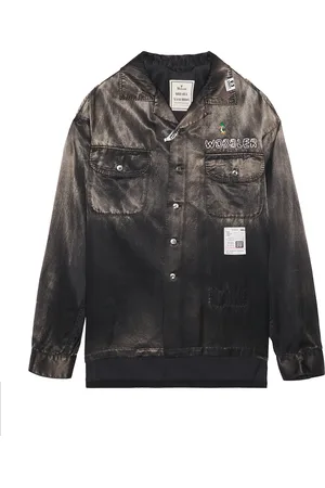 Maison Mihara Yasuhiro Bleached Long Sleeve Satin Shirt in - . Size 48 (also in 50).