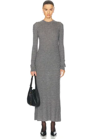 Totême Cable Knit Dress in - Grey. Size L (also in ).