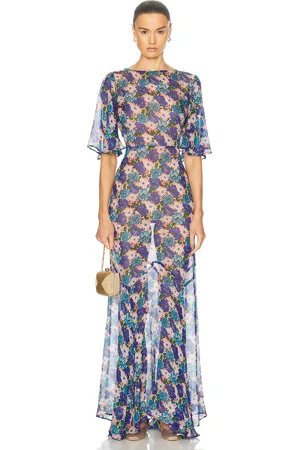 BODE Daisy Fair Gown in - Blue. Size 0 (also in ).