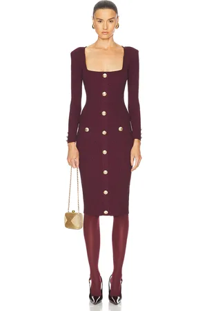 Retrofete Sadelle Knit Dress in - Burgundy. Size L (also in XS).