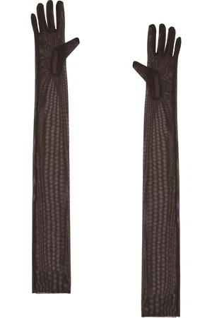 Norma Kamali Long Gloves in - Chocolate. Size M-L (also in XS-S).