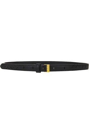Bottega Veneta Intrecciato Belt in - Black. Size 65 (also in 70, 75).