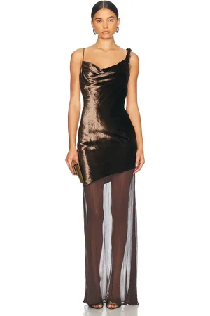 Staud Beaton Dress in - Brown. Size 0 (also in 4, 6).