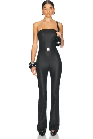 SER.O.YA Vice Slim Flare Jumpsuit in - Black. Size L (also in M, S, XL, XS).