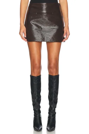 Courrèges Oblique Vinyl Mini Skirt in - . Size 40 (also in ).