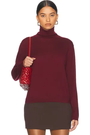 Leset James Turtleneck Sweater in - Burgundy. Size L (also in M, S).