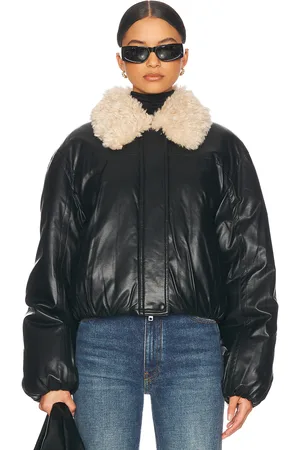 Stand Studio Fran Faux Leather Jacket in - . Size 34 (also in 36, 40, 42).