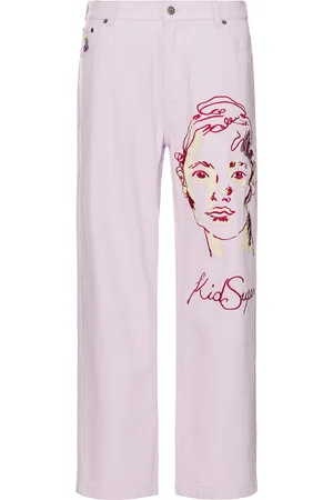 KIDSUPER STUDIOS Embroidered Girl Face Pants in - . Size L (also in M).