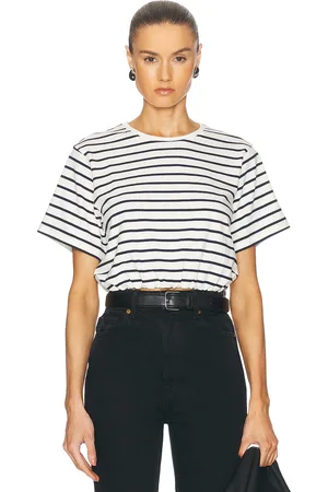 Simkhai Jojo Cropped Tee in - White. Size L (also in M, S, XL, XS).