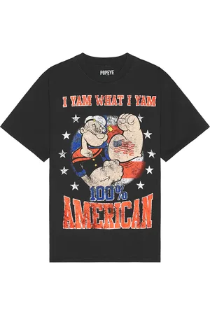 Philcos Popeye 100% American Boxy Tee in - Black. Size M (also in S).