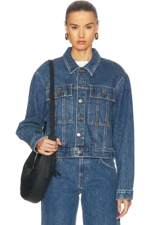 Khaite Saunder Jacket in - Denim-Medium. Size S (also in ).