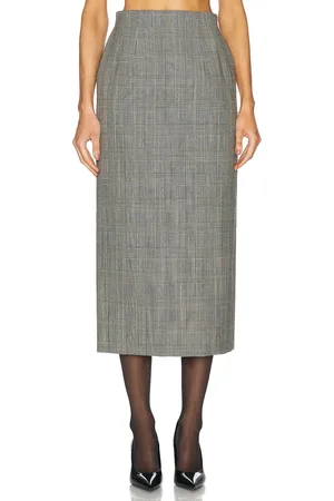 WARDROBE.NYC Contour Midi Skirt in - Grey. Size M (also in XS, XXS).