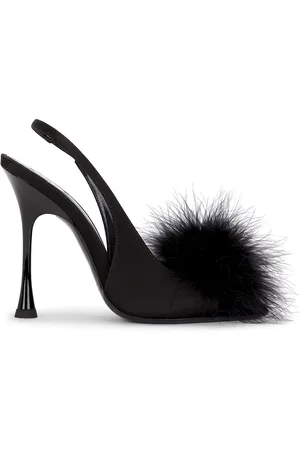 Saint Laurent Lydia Slingback Sandal in - Black. Size 36.5 (also in 37.5, 40).