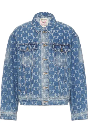 KIDSUPER STUDIOS Jaquard Dancing Ladies Denim Jacket in - . Size L (also in M, S).