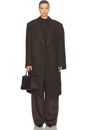 WARDROBE.NYC Hb Coat in - Chocolate. Size L (also in S, XS).