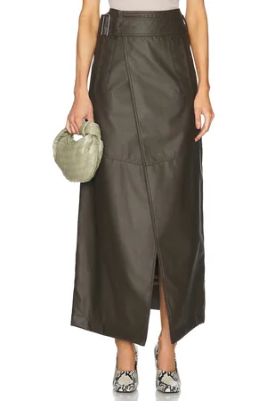 Burberry Front Slit Midi Skirt in - Charcoal. Size 0 (also in 2).