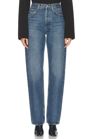 AGOLDE Kelly High Rise Relaxed Straight in - Denim-Medium. Size 23 (also in 24, 25, 26, 27, 28, 29, 30, 31, 33).