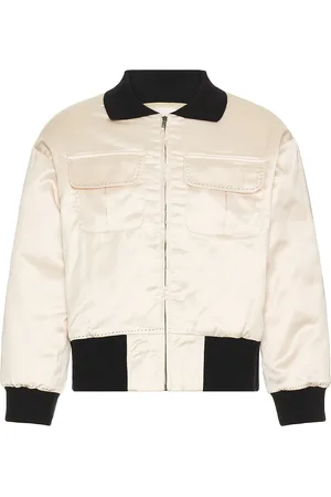 Found Daman Satin Jacket in - Cream. Size M (also in S, XL/1X).
