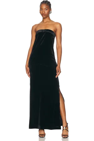 Norma Kamali Strapless Tailored Side Slit Gown in - . Size L (also in M, S, XL, XS).