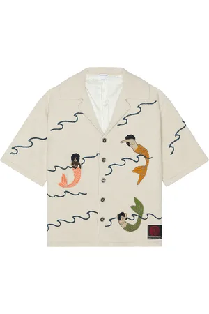 Bottega Veneta Button Down Mermaid Shirt in - Beige. Size L (also in M).