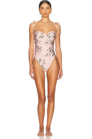 Agua by Agua Bendita Rabano Wisteria One Piece Swimsuit in - Pink. Size S (also in ).