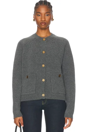 Totême Hammered Button Cardigan in - Grey. Size L (also in XS).