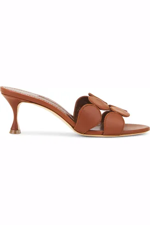 Manolo Blahnik Haribalmu 50 Sandal in - Brown. Size 36 (also in 36.5, 38).