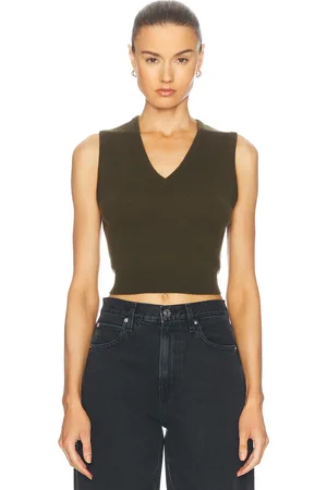 ÉTERNE Lenny Vest in - Army. Size L/XL (also in M/L).