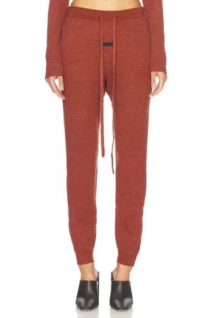 FEAR OF GOD Waffle Fitted Sweatpant in - Red. Size L (also in M, S, XS).