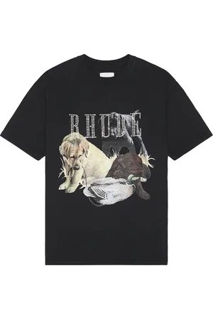 Rhude Rhinestone Hunting Dog Tee in - Black. Size L (also in M, S, XL/1X).