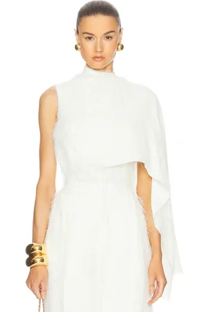 Oscar de la Renta One Shoulder Fringe Top in - . Size 0 (also in ).
