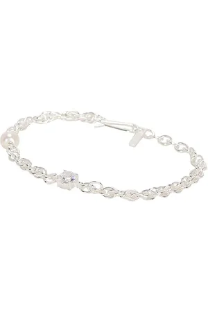 COMPLETEDWORKS Freshwater Pearl CZ Bracelet in - Metallic Silver. Size all.