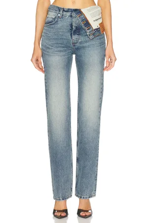 Y / PROJECT Asymmetric Straight Leg in - Denim-Medium. Size 25 (also in 26, 30).