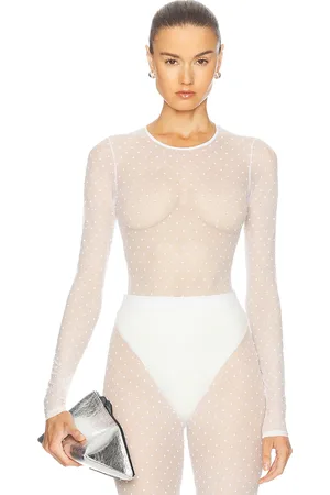 WARDROBE.NYC Polka Dot Bodysuit in - . Size L (also in M, S, XL, XS, XXS).