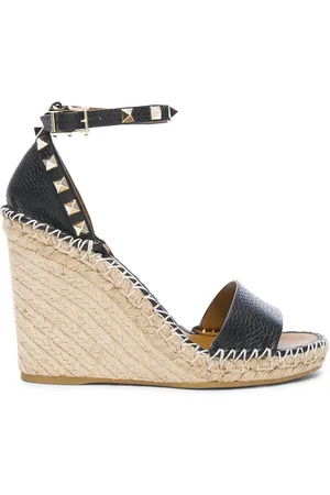 VALENTINO GARAVANI Leather Rockstud Espadrilles in - . Size 36 (also in 37, 38, 40, 41).