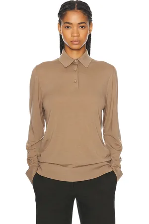 The Row Ipanelli Polo in - Beige. Size L (also in S, XL).