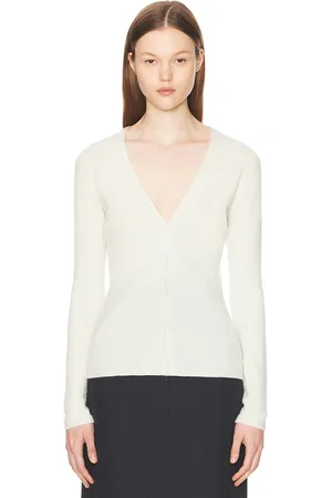 The Row Imperia Cardigan in - Cream. Size L (also in M, S, XL, XS).
