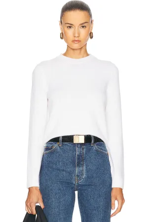 Khaite Leta Cashmere Sweater in - Cream. Size L (also in S).