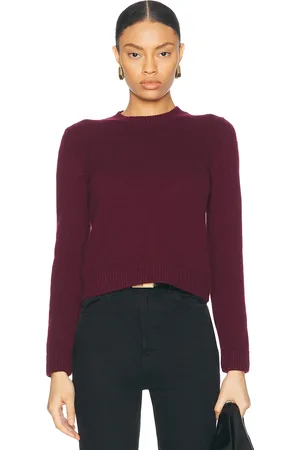 Khaite Leta Cashmere Sweater in - Wine. Size L (also in S).