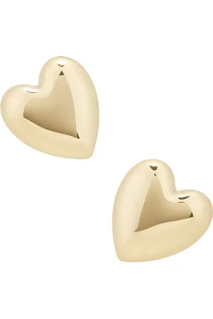 Jennifer Fisher Small Puffy Heart Earrings in - Metallic Gold. Size all.