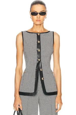 Simkhai Cressida Button Top in - Black,White. Size 4 (also in 6).
