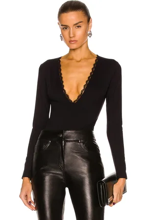 FLEUR DU MAL Margo Lace Long Sleeve Bodysuit in - . Size L (also in S).