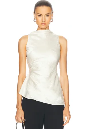 Alexander McQueen High Neck Top in - Ivory. Size 36 (also in 38).