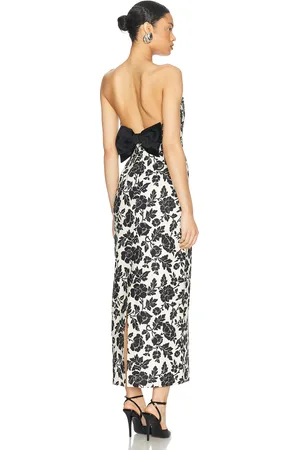POSSE Romeo Strapless Dress in - Back,White. Size L (also in M, S, XS).