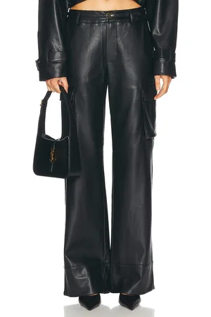 SER.O.YA Fifer Vegan Leather Low Rise Cargo Pant in - . Size L (also in M, S, XS).