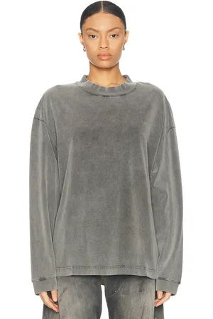 Acne Studios Enick Long Sleeve T-shirt in - Charcoal. Size L (also in M, S, XS).