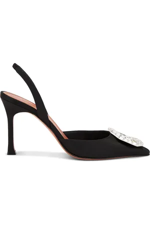 Amina Muaddi Camelia Satin 90 Sling Heel In in - . Size 36 (also in 36.5, 37.5).