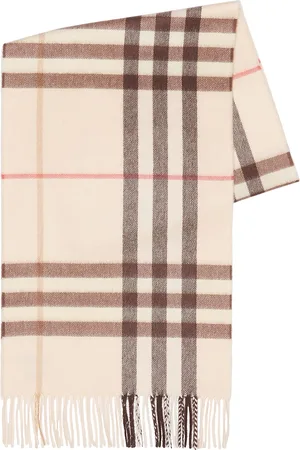 Burberry Giant Check Cashmere Scarf in - Brown. Size all.